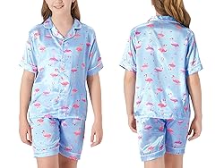 Topgal Cute Pink and Purple Flamingo Pajama Set for