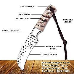 WOMBAT KNIVES Handmade Farrier Rasp Steel