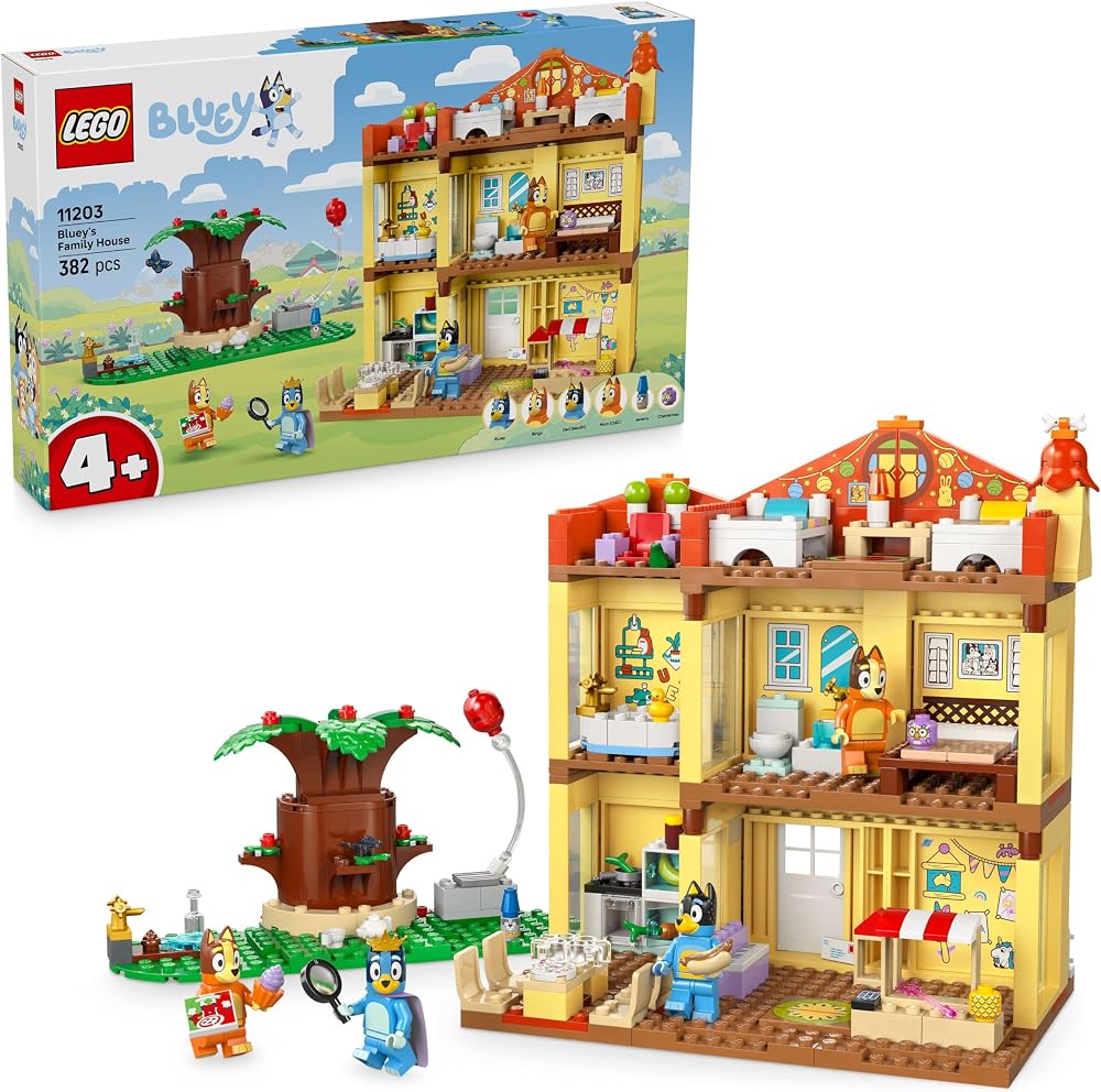 LEGO Bluey Bluey's Family House Toy 11203 4+ Minifigures Garden Rooms