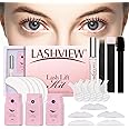 LASHVIEW Lash Lift Kit, Eyelash Perm Kit, Professional Eyelash Curling Lash Extension Set,Lash Curling, Semi-Permanent Curling Perming Wave Suitable for Salon（5PCS）