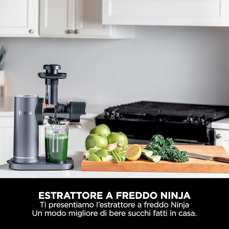 Cold Press, Estrattore di Succo, Caraffa da 700ml, Grigio JC151EU
