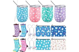 Jingmore 16 Pcs Dental Hygienist Gifts Bulk Include12 oz Teeth Stainless Steel Tumbler Cosmetic Bag Tooth Shape Keychain Tooth Socks Dental Assistant Gifts for Christmas Nurse Graduation Accessories