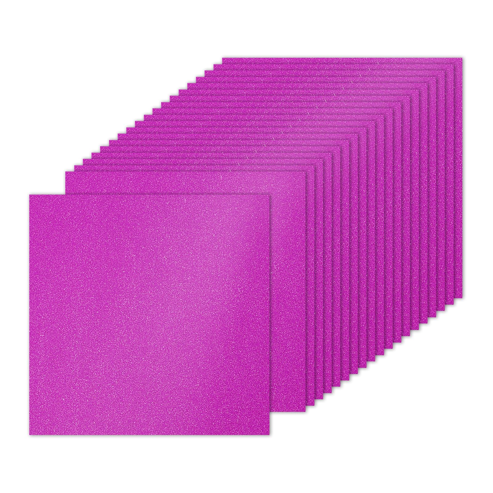 PATIKIL 20 Sheets Purple Glitter Cardstock 10 x 10 in, Glitter Card Stock Paper Square Premium Sparkly Paper Craft Cardstock Paper 250gsm for Scrapbook Card DIY Art Wedding Party