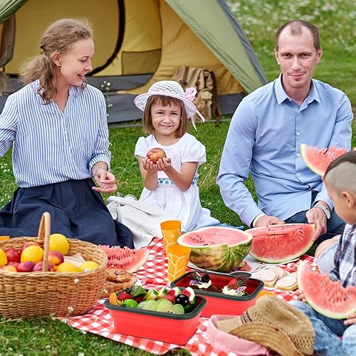 Mifoci 12 Pcs Collapsible Food Container 41 oz Silicone Containers