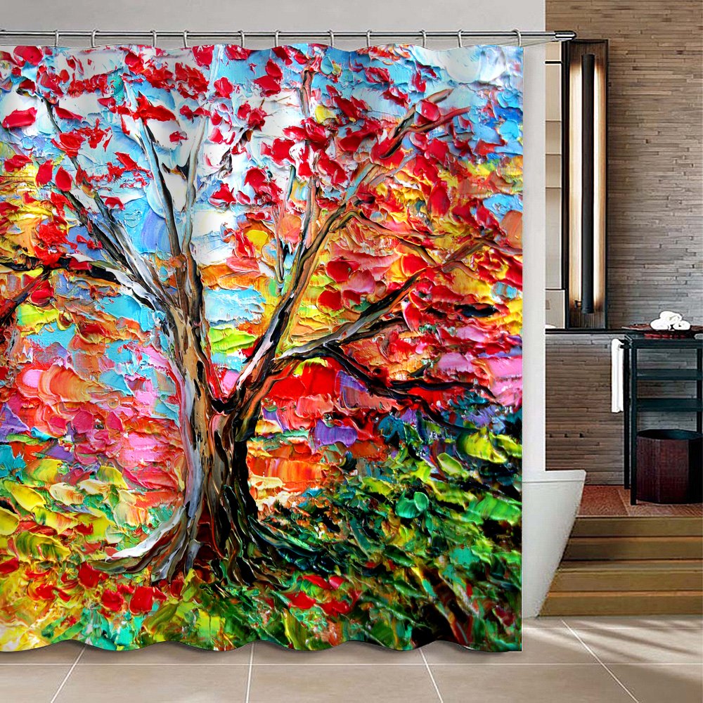 Colorful Fabric Shower Curtain