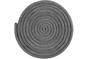 KOMOKERU Wood Stove Door Gasket, 1/4" x 86" Wood Stove Gasket Rope Seal for Wood Burning Stoves, Heat Resistant Fiberglass Gasket Replacement for Wood Stoves and Fireplaces, Grey