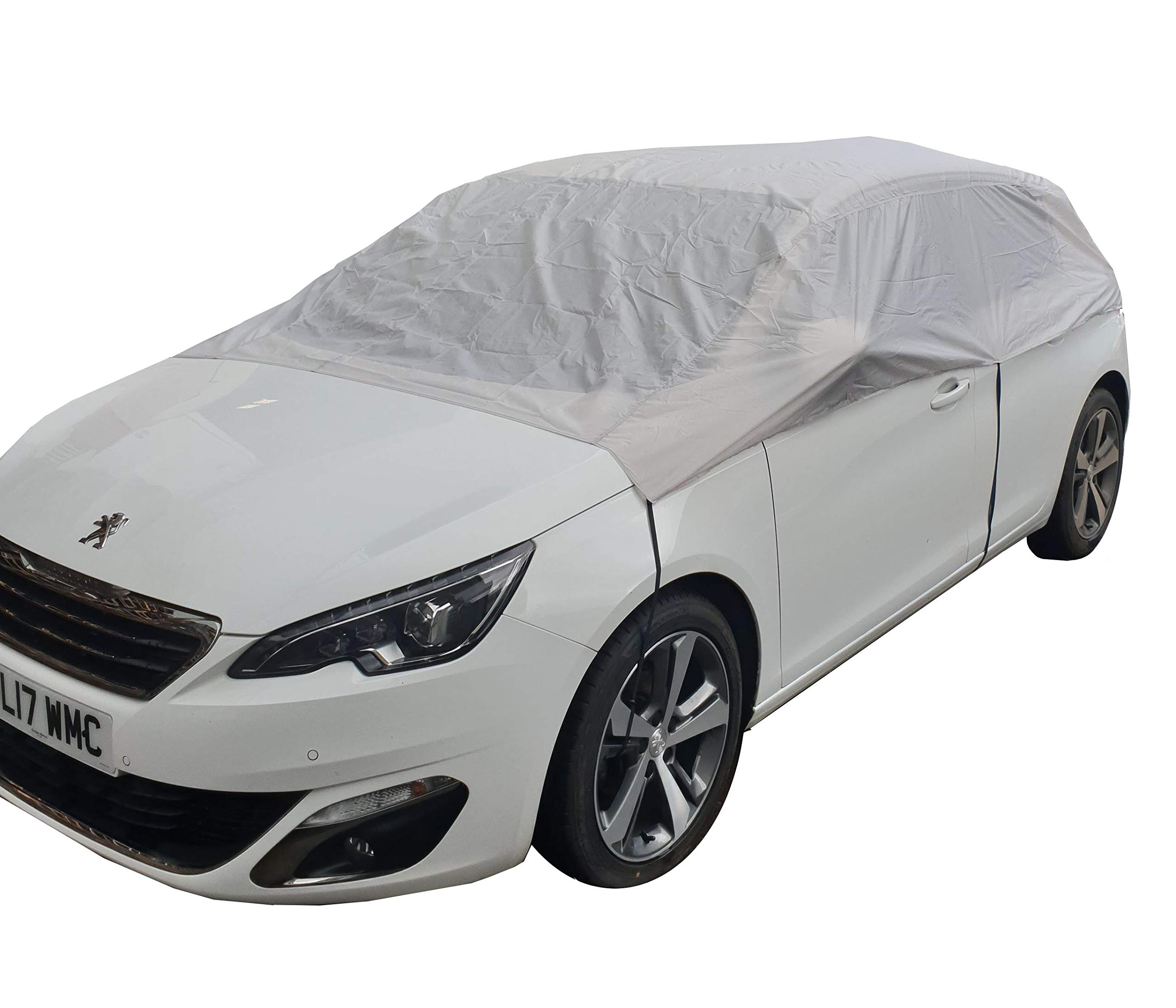 OLPRO Water Resistant Nylon Car Top Cover - Protects From Water, UV Rays & Frost (Medium)