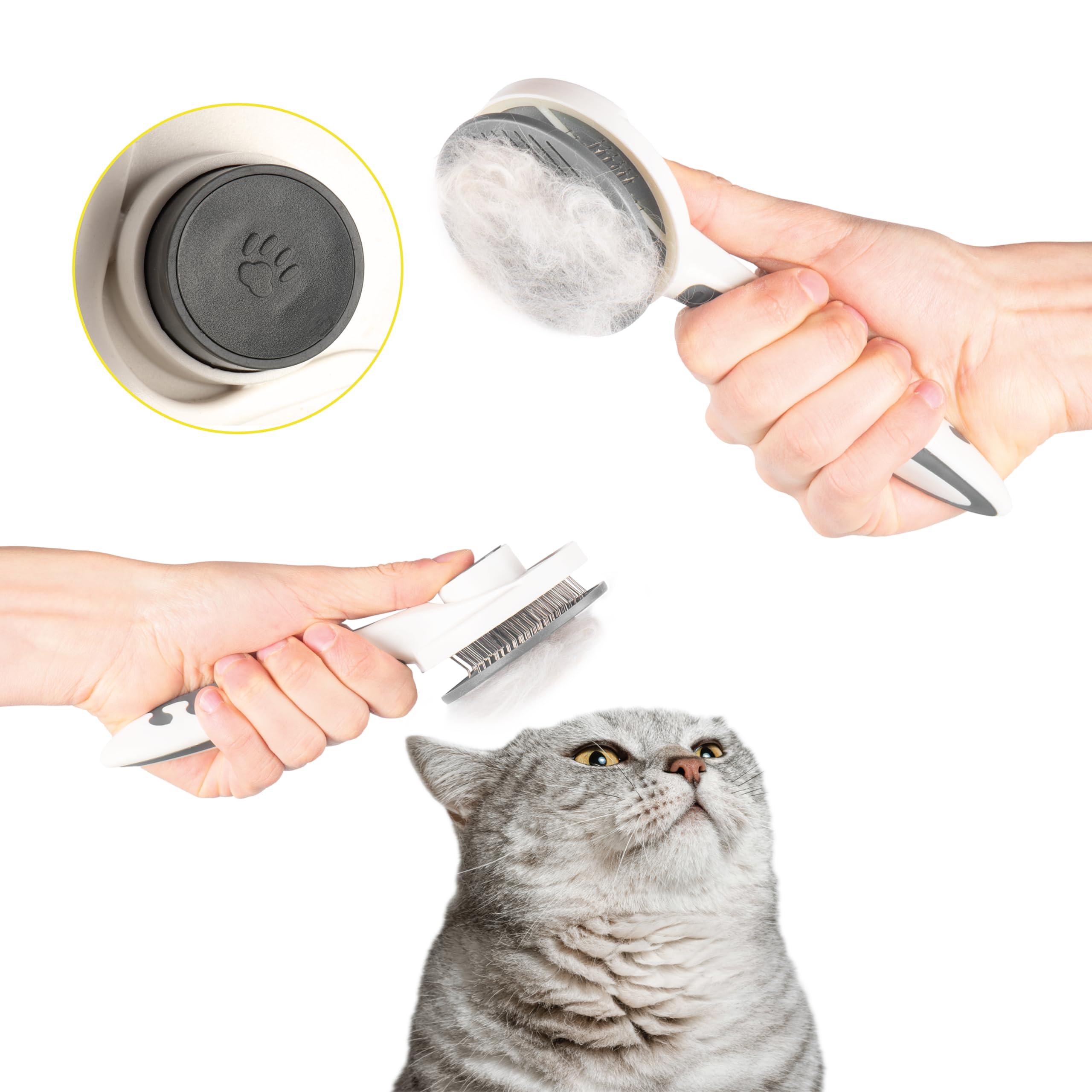 Animal House - Self-cleaning brush for dogs and cats: remove hair and clean that your pet always shines (self-cleaning, 1)
