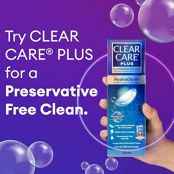 CLEAR CARE PLUS CLEANING AND DISINFECTING SOLUTION WITH LENS CASE, CLEAR, 12 FL OZ