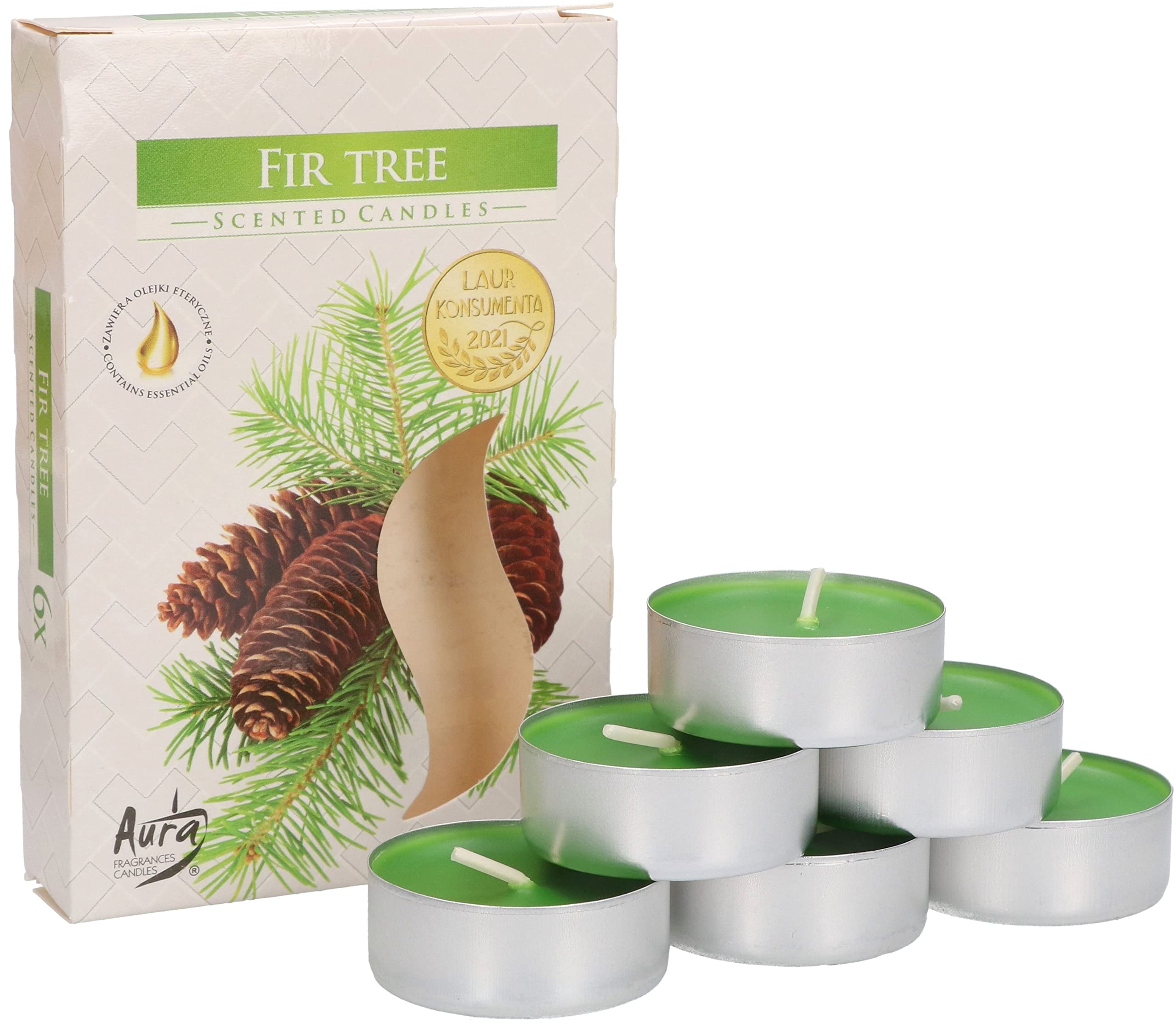 KOTARBAU® Scented Tealights Set of 6-4 Hours Burn Time (Fire)