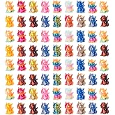 Teenzee 100pcs Mini 3D Printed Animals Tiny Dragon Plastics Figures Miniature Little Small Animals Figurines Bulk for Micro Fairy Garden Landscape Accessories Hide Crafts Decor Aquarium