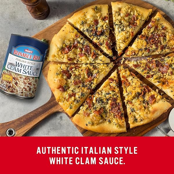 SNOW’S ITALIAN STYLE WHITE CLAM SAUCE, 15 OUNCE – AUTHENTIC ITALIAN CLAM SAUCE – MADE WITH FRESH CLAMS, GARLIC & SPICES – MSC CERTIFIED