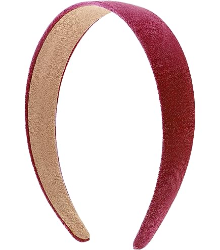VELSCRUN Cerchietto rosso in raso per donne e ragazze, antiscivolo, 2,5 cm, fasce per capelli da donna, per Halloween, cosplay, fai da te, vacanze, regali per madri, sorelle, accessori per capelli