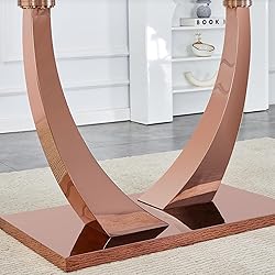 63" Glass Dining Table for 4 to 6 People, Modern