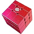 GAN MirrorM UV-Coated, 3x3x3 Magnetic 48 Magnets Glitter Sparkle Mirror Speed Cube Puzzle Game Magnets Toys for Kids Adult Cuber, Corner Cutting, Solve by Shape, Bright Fuchsia