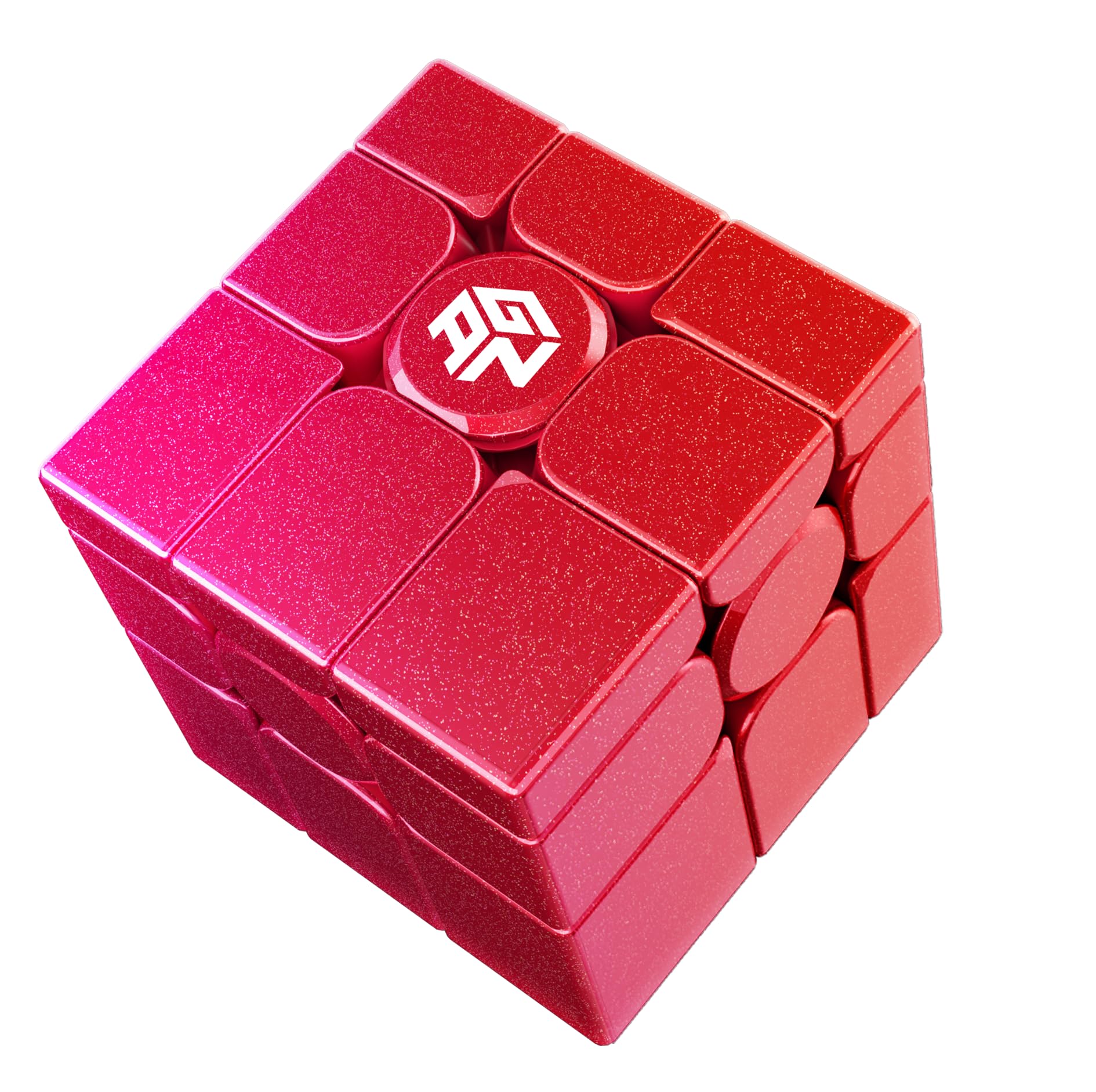 GAN Mirror 3x3 Speed Cube, Magnetic Magic Cube, Smooth Speed Cube with 48 Magnets for Kids Adult, Solve by Shape(Bright Fuchsia UV Coated)