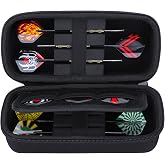 Lebakort Hard Case Compatible with Steel or Soft Darts Set, Storage Holder Fits Dart Tips Shafts Flights and Accessories