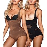 REYEOGO Shapewear Bodysuit for Women Tummy Control Butt Lifter Panty Hi-Waist Trainer Stomach Body Shaper Slimming Girdles