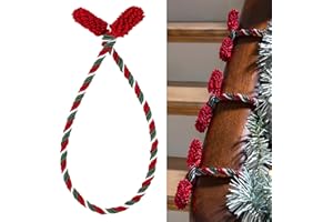 Haute Decor Decorative Twist Ties, 6 Pack, 20 inches (Red/Green/White) - Hang Garland, Lights, Decorations