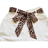 SATKELA 75" Scarf Belts for Women Dress Sash Belt Ribbon Skinny Scarf Long Leopard Neckerchief neck tie for women