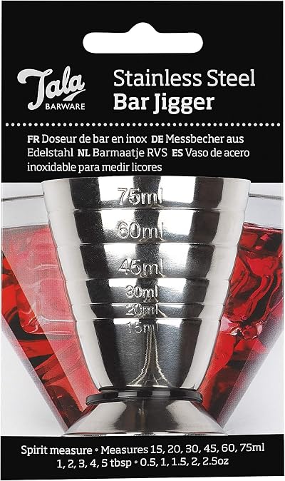Tala Stainless Steel Jigger 15ml 20ml 30ml 45ml 60ml 75ml Bar Tool