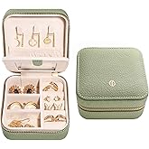 S.Leaf Travel Jewelry Organizer Boxes for Women Small Portable Necklace Earrings Bracelet Rings Travel Case Best Friend Birth