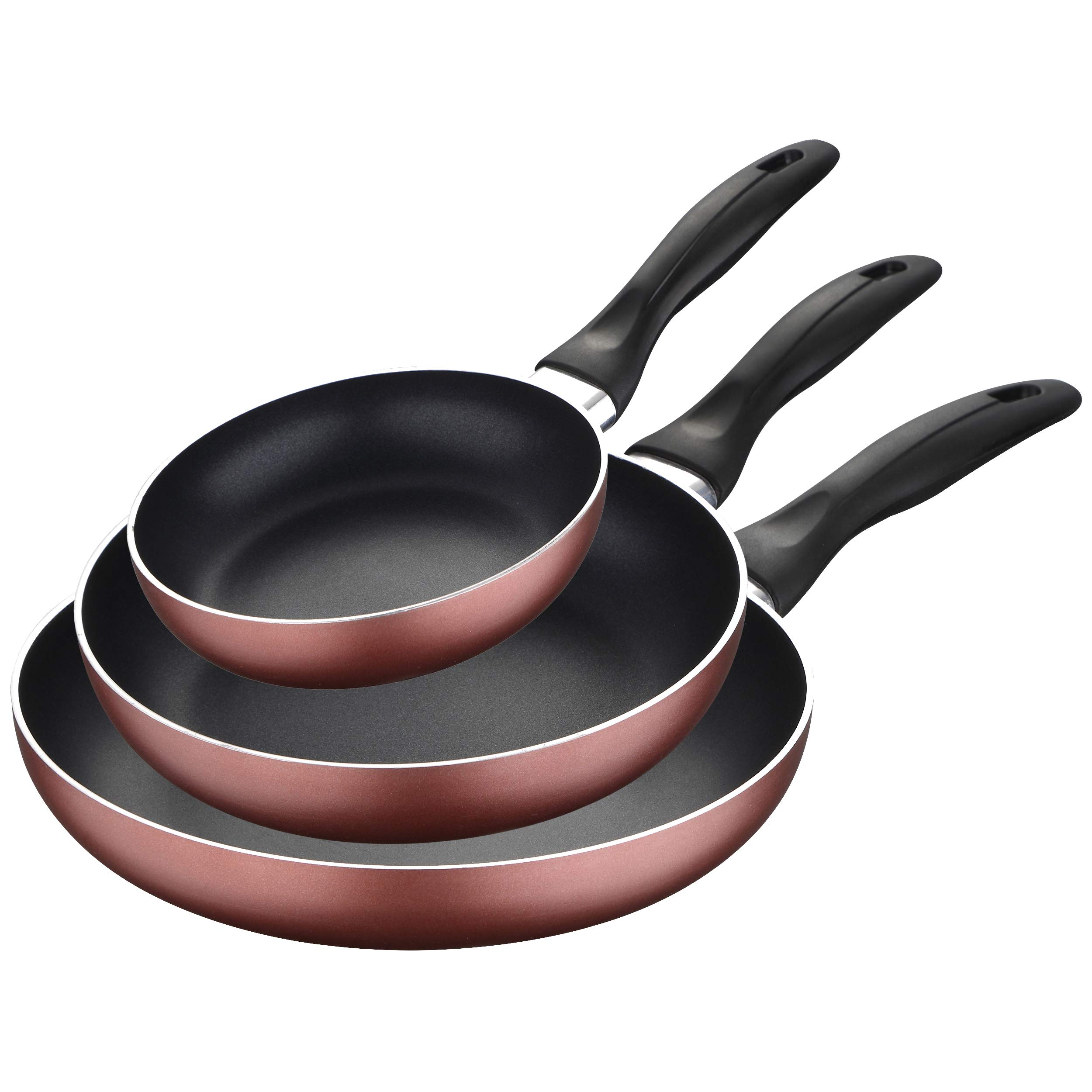 Renberg Q3259 Set of 3 Frying Pans (16,20,24 inches) Pressed Aluminium, Suitable for Induction Paradise