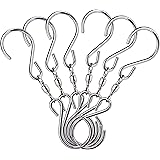 HS's Creation 6 Pack Dual Swivel S Hooks for Indoor Outdoor Organization Spinning Hanger Wind Chimes Spinner Prism Windsocks 