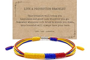 LAMIBEE Patriotic Country Code Flag Pride Bracelet, Protection and Lucky Surfer String Bracelet, Tibetan Wrist Wrap Bracelet, Boho Rope Bracelet for Women, Men, String Thread
