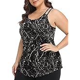 FOREYOND Plus Size Workout Tank Tops Loose fit Racerback Sleeveless Shirts Gym Running Yoga Clothes for Women