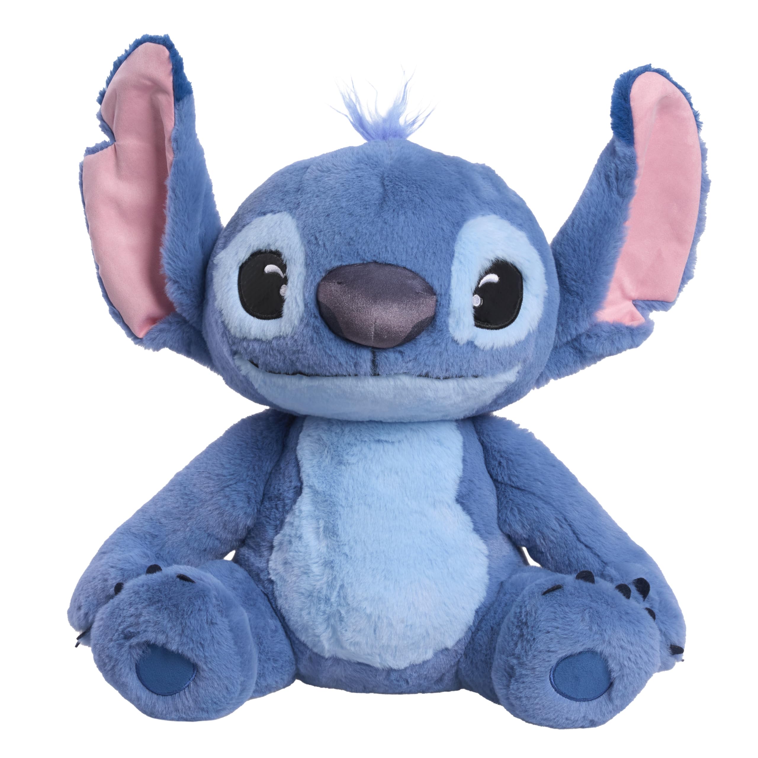 Disney Stitch Live-Action 13-inch Large Plush Stuffed Animal, Soft Toy for Kids, Blue, Alien, Toy for Fans, Girls, Boys, Kids, Ages 2 and Up by Just Play, Kids Toys for Ages 2 Up by Just Play