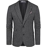 PJ PAUL JONES Men Tweed Blazer Wool Herringbone Sport Coat Jacket Vintage Blazers Suit Jackets