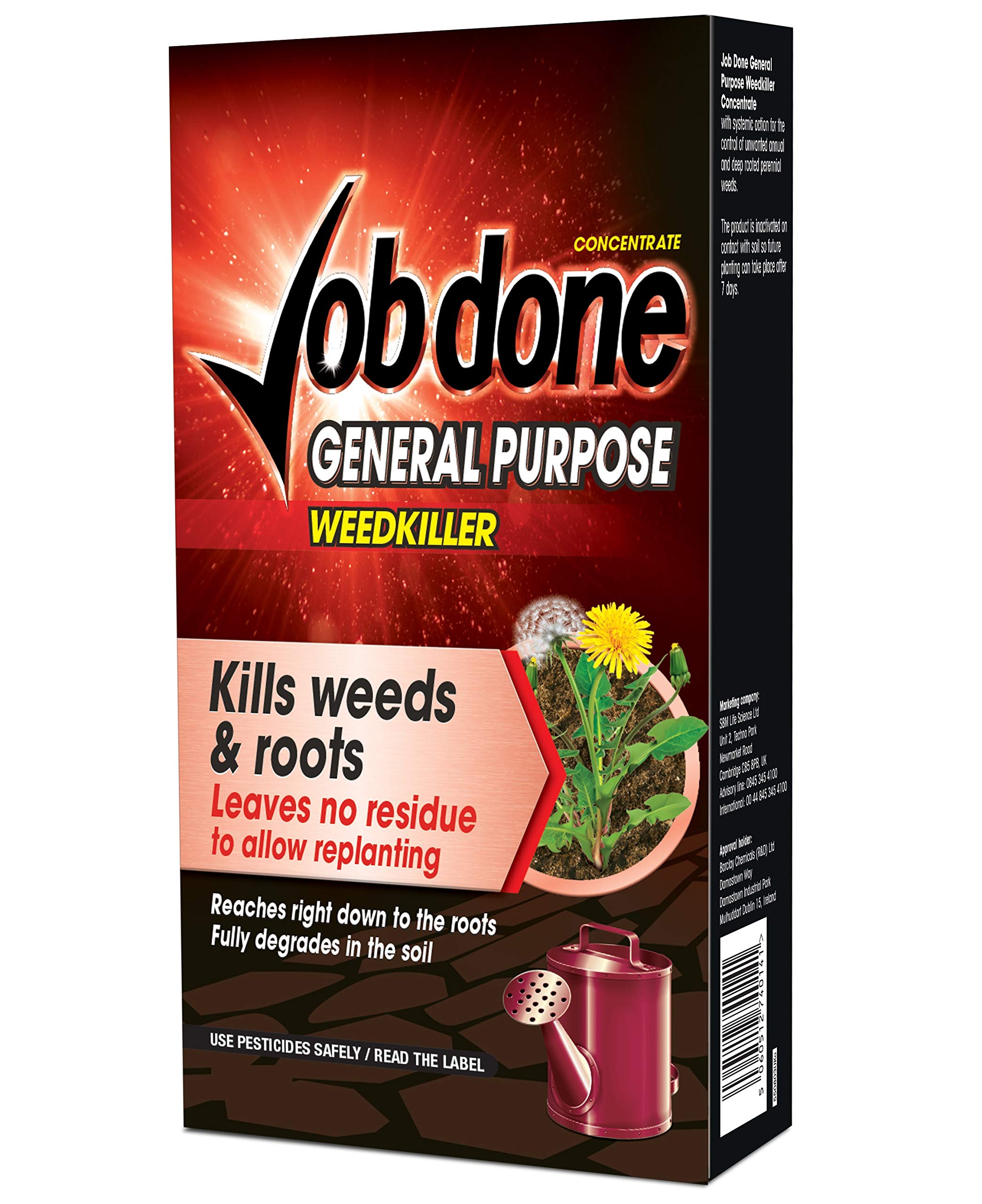 Job Done 86600004 General Purpose Weedkiller, 500ml - Fast Acting Weedkiller for Killing Weeds and Root Systems - Systemic Weed Killer for Common Garden Weeds - for Driveway, Patio and Lawn