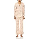 Amazon Essentials Women's Cotton Modal Long-Sleeve Shirt and Full-Length Bottom Pajama Set