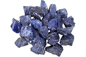 rockcloud 1 lb Natural Crystals Raw Rough Stones for Cabbing,Tumbling,Cutting,Lapidary,Polishing,Reiki Crytsal Healing,Blue Sodalite