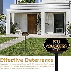 No Soliciting Sign for House with Stake - 50-mil