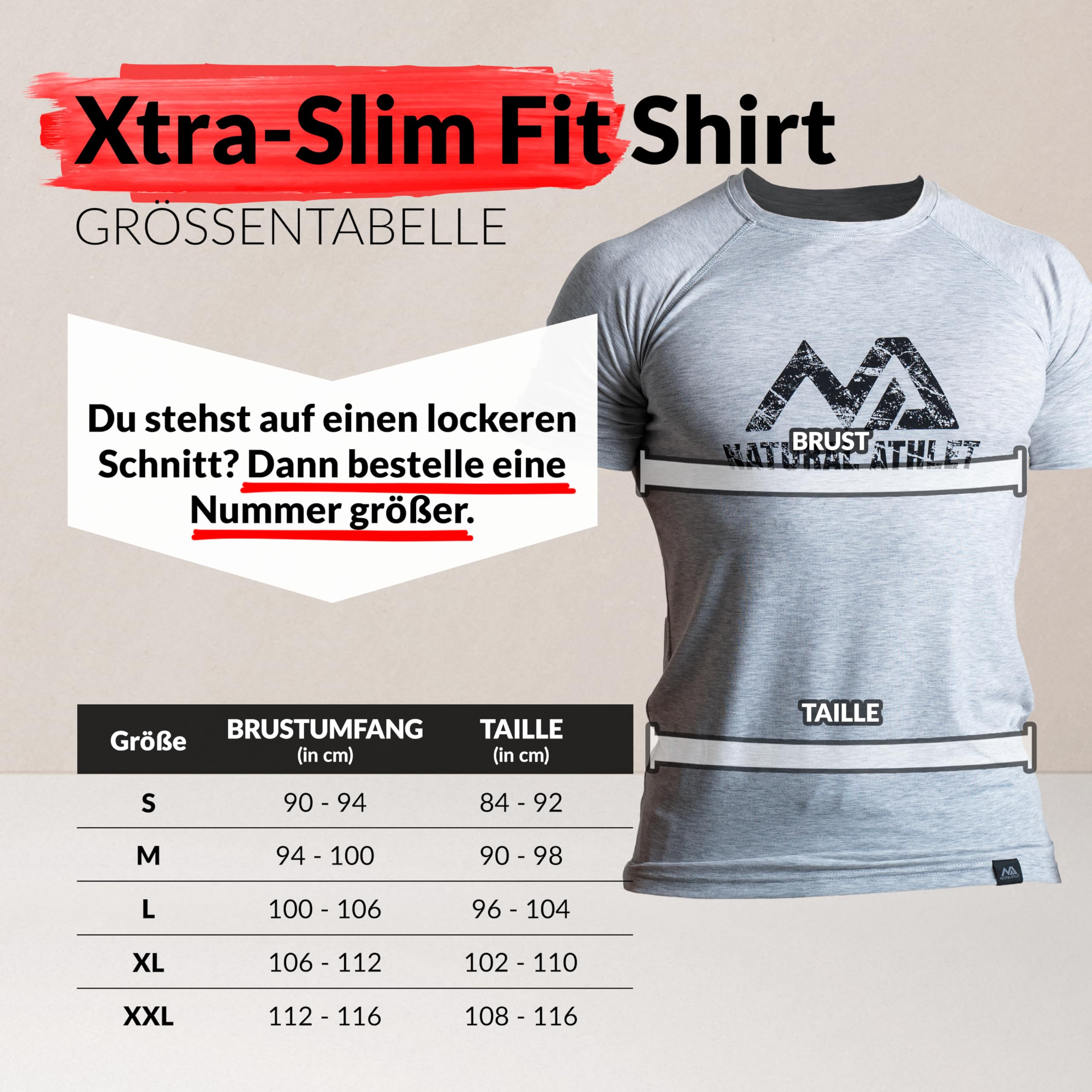 Herren Fitness T-Shirt meliert - Männer Kurzarm Shirt für Gym & Training - Passform Slim-Fit, lang mit Rundhals, Hellgrau, M 4