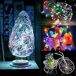 Brightown 12 Pack Multi-Color Fairy Lights Battery
