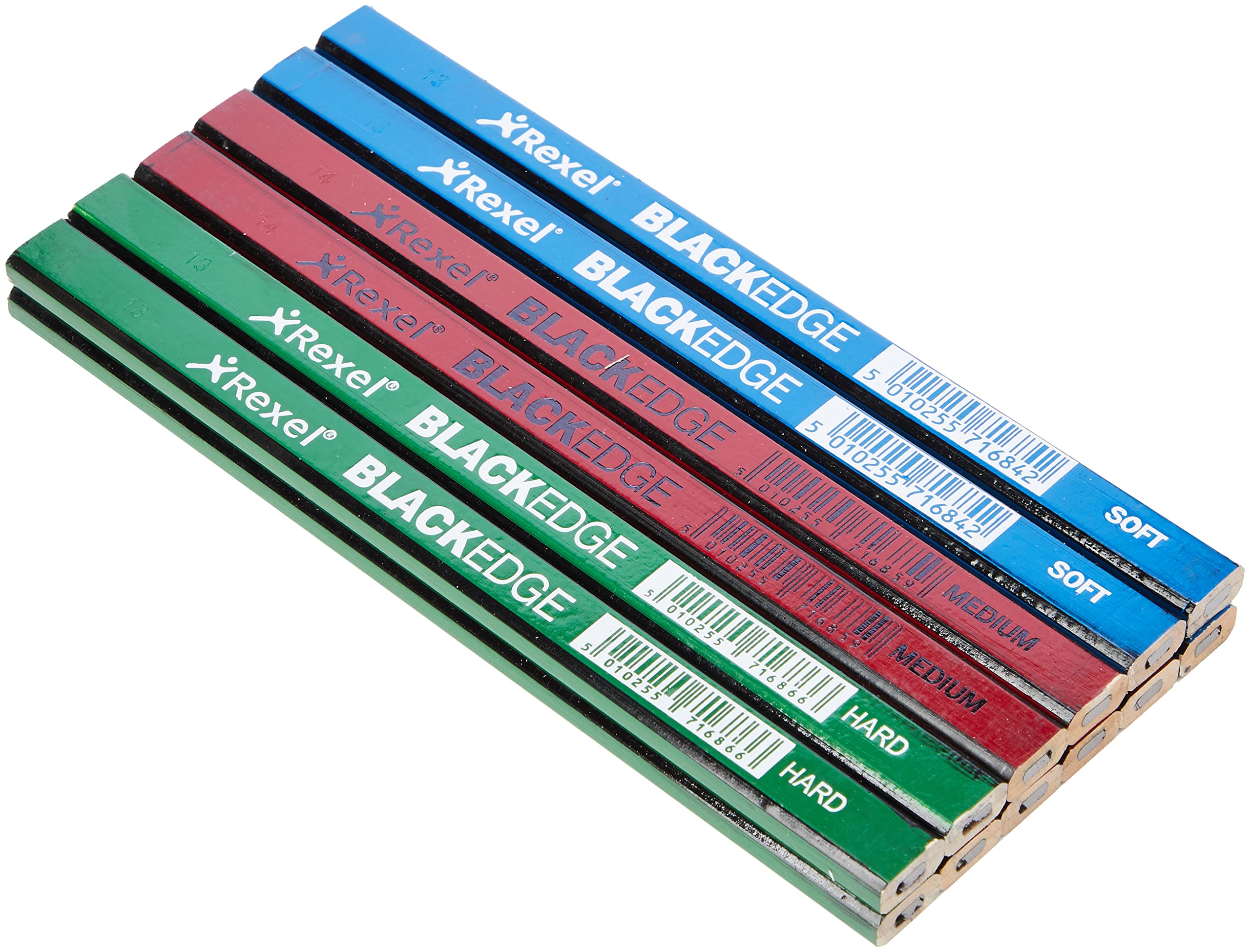 Blackedge 34326 Card of 12 Pencils - Assorted