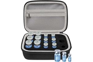 3/5/10ML Peptide Case – 15-Slot Peptide Organizer with Mesh Pocket, Fits 3ml 5ml and 10ml Vials Bottles, Peptide Storage Case