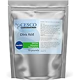 Cesco Solutions Citric Acid 100% pure, NON-GMO, anhydrous. Stand-up Resealable Pouch. Ideal for Household cleaning, Bath bomb