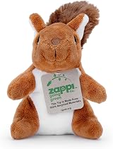 Zappi Co Squirrel Plush Toy 15cm 100% Recycled Eco Friendly Stuffed Animal view 3