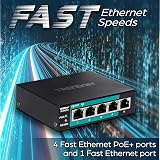 TRENDnet TE-FP051 5-Port Long Range PoE+ Fast Ethernet Switch 250m view 2