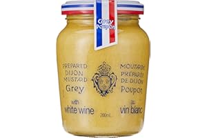 Grey Poupon French Dijon Mustard, with White Wine, Authentic French Flavour, Versatile Condiment, 200ml