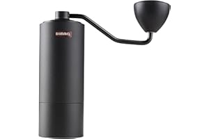 Barvivo Manual Coffee Grinder with 12 adjustable grind settings, 38mm Concial Burr Grinder with Fine Wooden Grip and durable Stainless Steel Blade, Coffee Bean Grinder, Portable Hand Coffee Bean Mill
