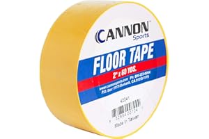 Cannon Sports Heavy Duty Vinyl Floor Marking Tape - 2 Inches x 180 Feet - Tough Floor Tape for Marking, Safety, Pickleball Co