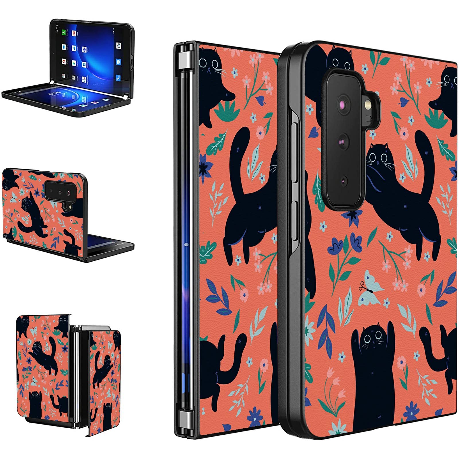 BWEGRHE Black Cat Flowers Designed for Microsoft