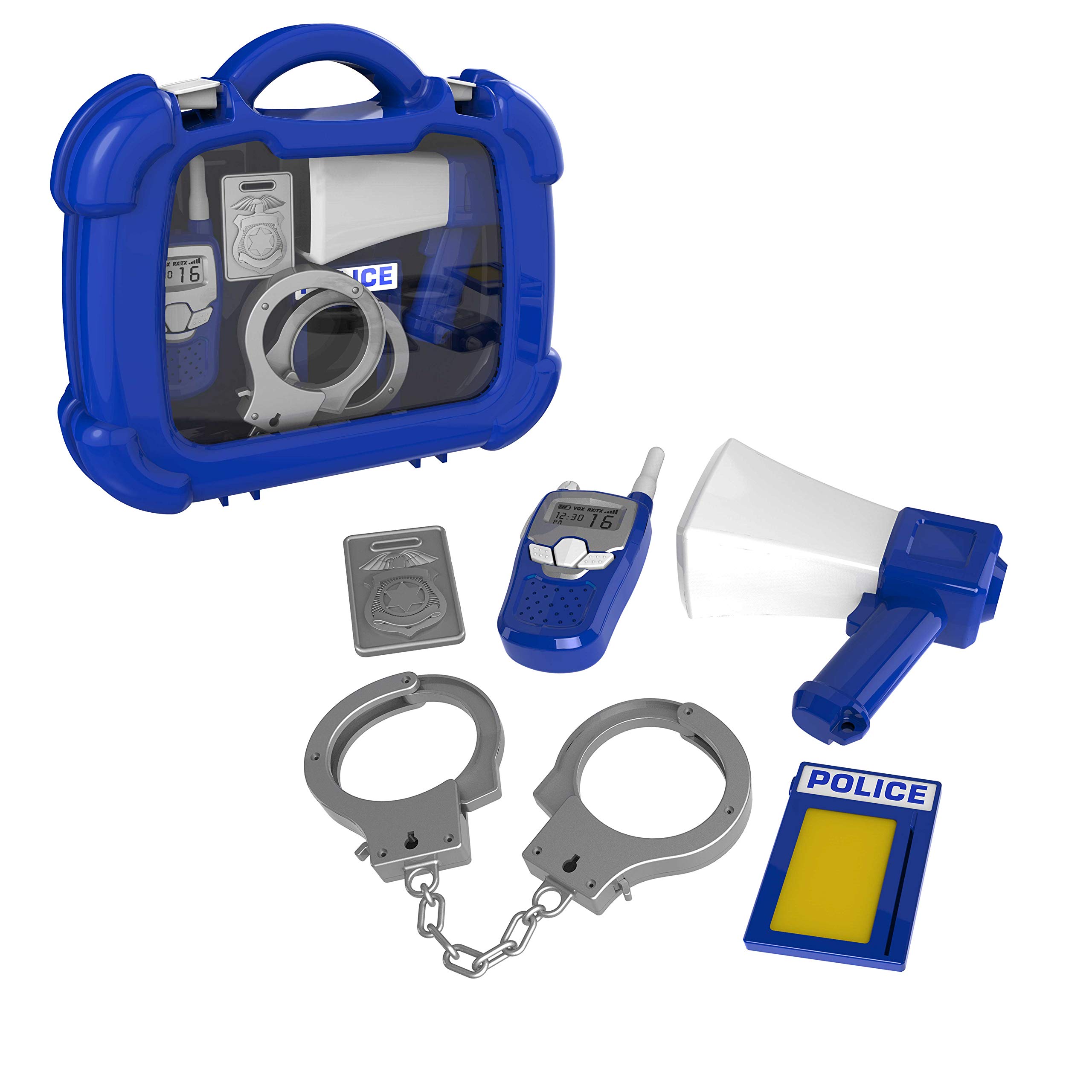 HTI Smart Police Case Accessory Set | Toy Emergency Police Accessories Kit Includes Handcuffs, Walkie-talkie, Megaphone & More Great For Boys & Girls