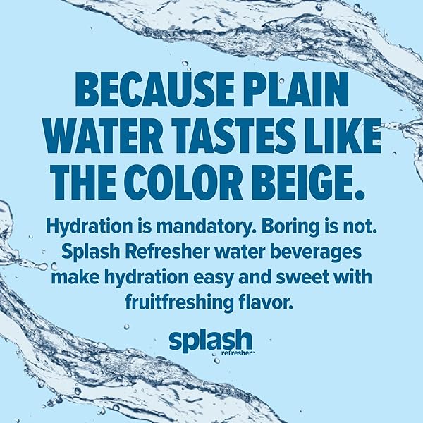 SPLASH REFRESHER FLAVORED WATER BOTTLES, MANDARIN ORANGE FLAVOR – 6-PACK, 16.9 FL OZ – REFRESHING FLAVORED BOTTLED WATER WITH ELECTROLYTES – ZERO SUGAR & ZERO CALORIES