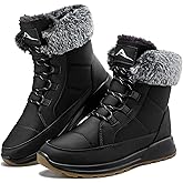 Larwen Snow Boots for Women Winter: Warm Comfortable Fur Lines Waterproof Booties for Walking Work Outdoor